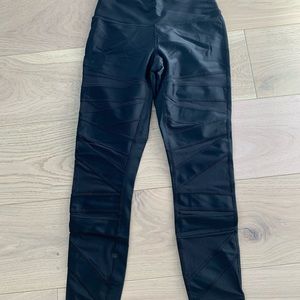 Lululemon leggings with sheer stripes